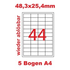 48,3x25,4 mm Etiketten weiß