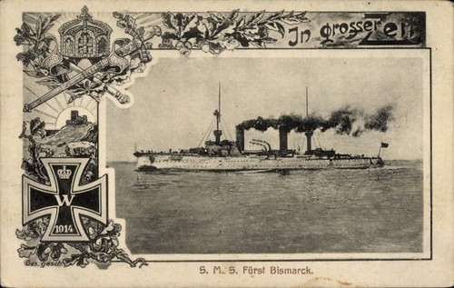 Deutsches kriegsschiff - ak,