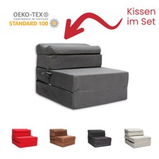2 in1 Klappsofa Sessel Faltmatratze 200x70x15 cm Gästebett Reisebett Schlafplatz