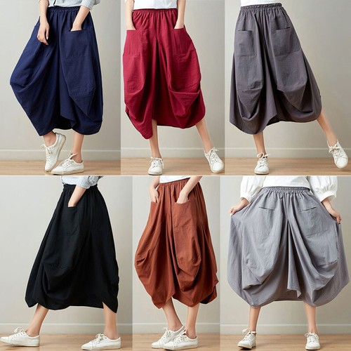 Damen baumwolle leinen hose - baumwolle,