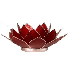 Lotus Teelichthalter rot 1