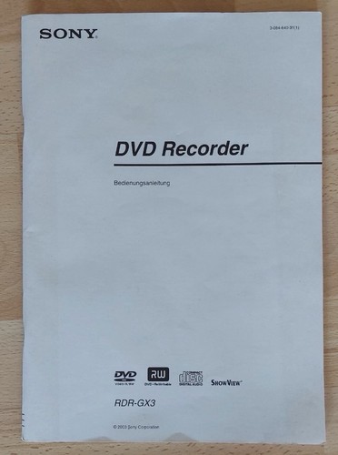 Bedienungsanleitung für sony - für,