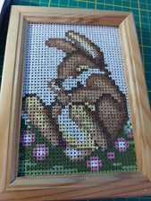 Rico Gobelin Stickbild Hase 10 x 14 cm