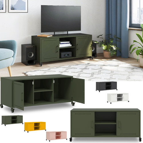 Metall schrank mit rollen - metall, tv