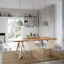 Set of 4 Cream Mid Century DSW