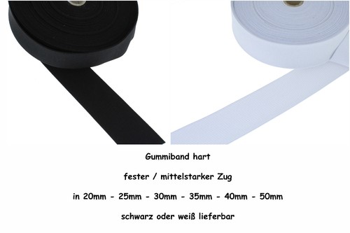 Meter gummiband weich oder - meter,