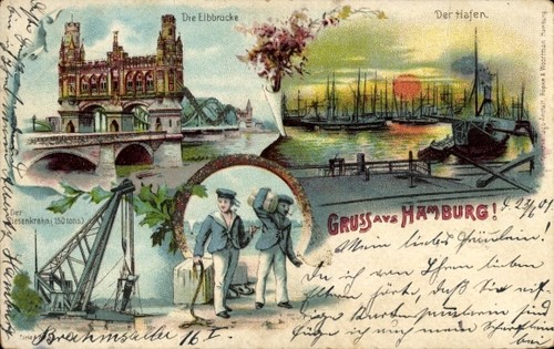 Litho hamburg mitte altstadt - litho,