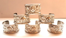 6 Silber Serviettenringe 800