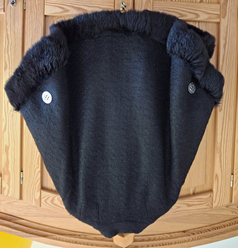 Wollcape schwarz neuw - wollcape, mit