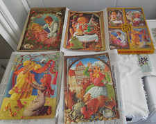 4 DDR Märchen Puzzle, Aschenbrödel, Dornröschen, König Drosselbart, Tischlein ..