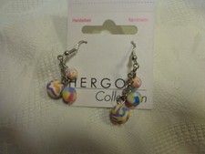 Hergo Collection Ohrringe 3 Kugeln  Länge ca. 4 cm Modeschmuck Handarbeit NEU