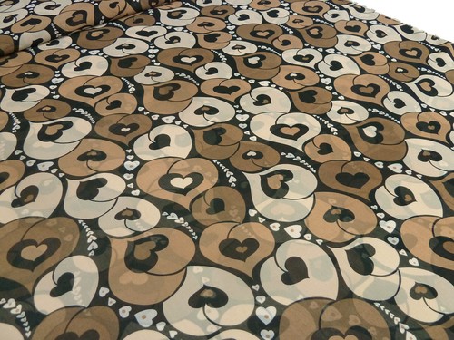 Stoff blusenstoff chiffon herz - blusenstoff,