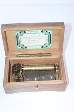 Antike Thorens Walzen Spieluhr in Schatulle , 52-Ton-Laufwerk , 4 Melodien