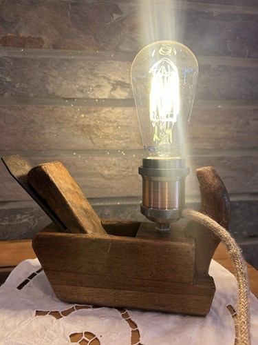 Tischlampe holz metall ø12cm - metall,