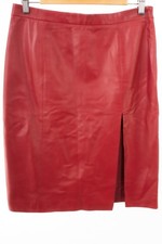 Hugo Boss Damen Lederrock Rot