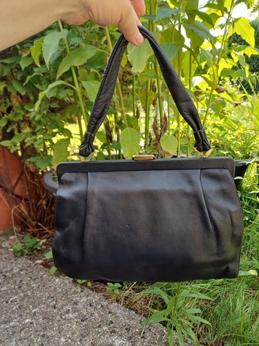 Vintage echtleder tasche - echtleder,