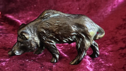 Wildschwein bronzefigur 13cm - wildschwein,