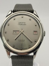 Desta Instructor Automatic Day Date Armbanduhr 25 Jewels Swiss Made 38mm