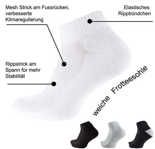 Paar quarter sportsocken - 6,