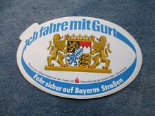Aufkleber - ich fahre mit Gurt - Fahr sicher auf Bayerns Straßen