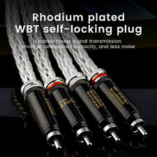 Versilbertes OCC Kupfer HiFi Audio RCA Signal Verbindungskabel mit WBT Stecker