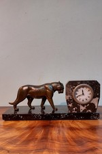 Art Deco Kaminuhr mit Panther