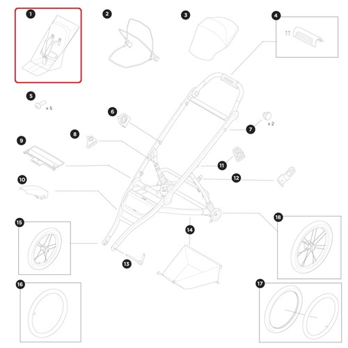Thule seat sitz single - sitz, nutria
