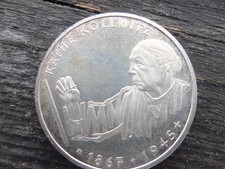 Münze BRD 10 DM, 125. Geburtstag von Kathe Kollwitz 1992 G