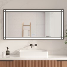 LED Badezimmerspiegel Wandspiegel Antibeschlage Großer dimmbarer Kosmetikspiegel