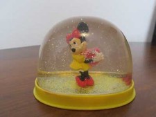 Alte Walt Disney Glitzer Schneekugel SNOW GLOBE Minnie Mouse vtg old Hong Kong