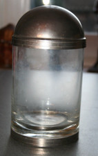 Vorratsdose aus Glas mit Edelstahldeckel und Edelstahlfuß 20 cm hoch Glasdose