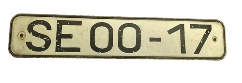Altes ddr nummernschild - altes,
