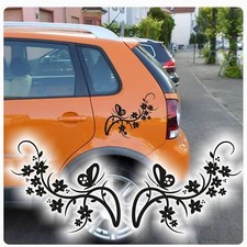  Auto Aufkleber Schmetterling Butterfly Ranke Blumen Sticker Hawaii 2er SET A140