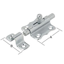 1 Stück Grendelriegel mit Schlaufe 47 mm Eisen verzinkt Verschlussriegel 925697