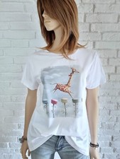 ausgefallenes T-Shirt made in Italy♥ Giraffe Macarons Einheitsgröße 36 38 40 NEU