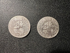 2 schöne Silbermünzen 1650. 