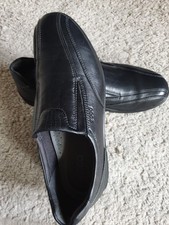 Ecco Herrenschuhe Gr. 42 Leder Schwarz 