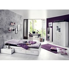 Jugendzimmer Set komplett Berlin 5 tlg Kinderzimmer Jugendbett Schreibtisch Bett