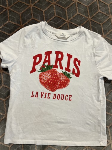 Weißes shirt mit paris - t-shirt,
