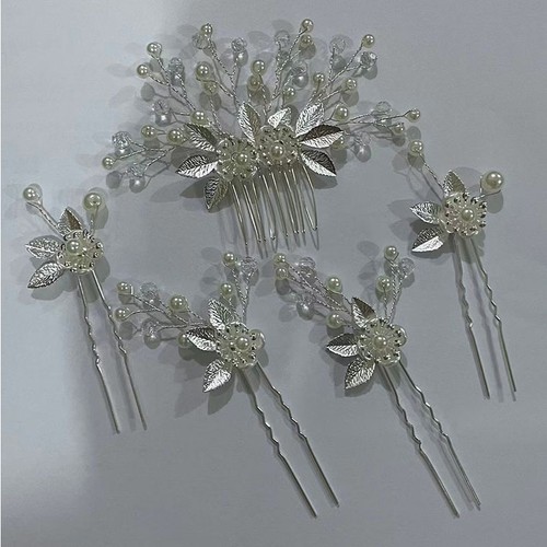 Haarnadeln blumen perlen - haarnadeln,