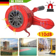 Manuelle Handsirene Aluminiumgehäuse Sirene Handkurbel Einklappbar Alarmsirene