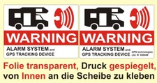 2 x ALARM GESICHERT Aufkleber
