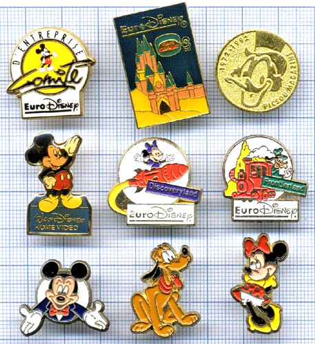 Konvolut pins mickey euro - pins,