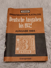 LIPSIA Briefmarken-Katalog Deutsche Ausgaben bis 1932 VEB 1984 Transpress