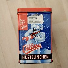 alte Villosa Blechdose Hustelinchen mit Deckel - dekorativ Werbung Sammlerobjekt