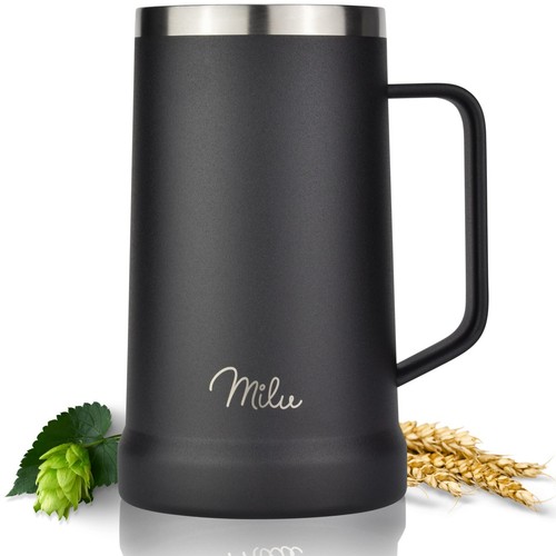 Milu bierkrug 700ml edelstahl - bierkrug,