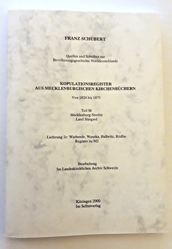 Schubert kopulationsregister - schubert,