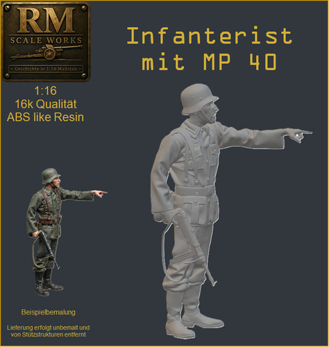 Ww2 wehrmacht figur - 1:16,