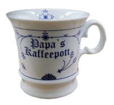 Papas Kaffeepott  Porzellan Kaffeebecher Kaffeetasse Teetasse Indisch Blau
