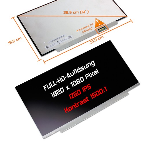 Led display matt - 14,0", passend